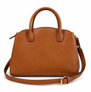 IACUCCI Leather Tote Crossbody Tan Cognac 3 Compartment Made in Italy $398